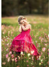 High Low Cherry Cotton Twirl Flower Girl Dress